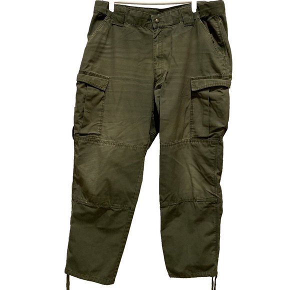 5.11 Tactical Series Mens Large Long 38x31 Cargo Utility Pants 74003 Army Green - Picture 1 of 10